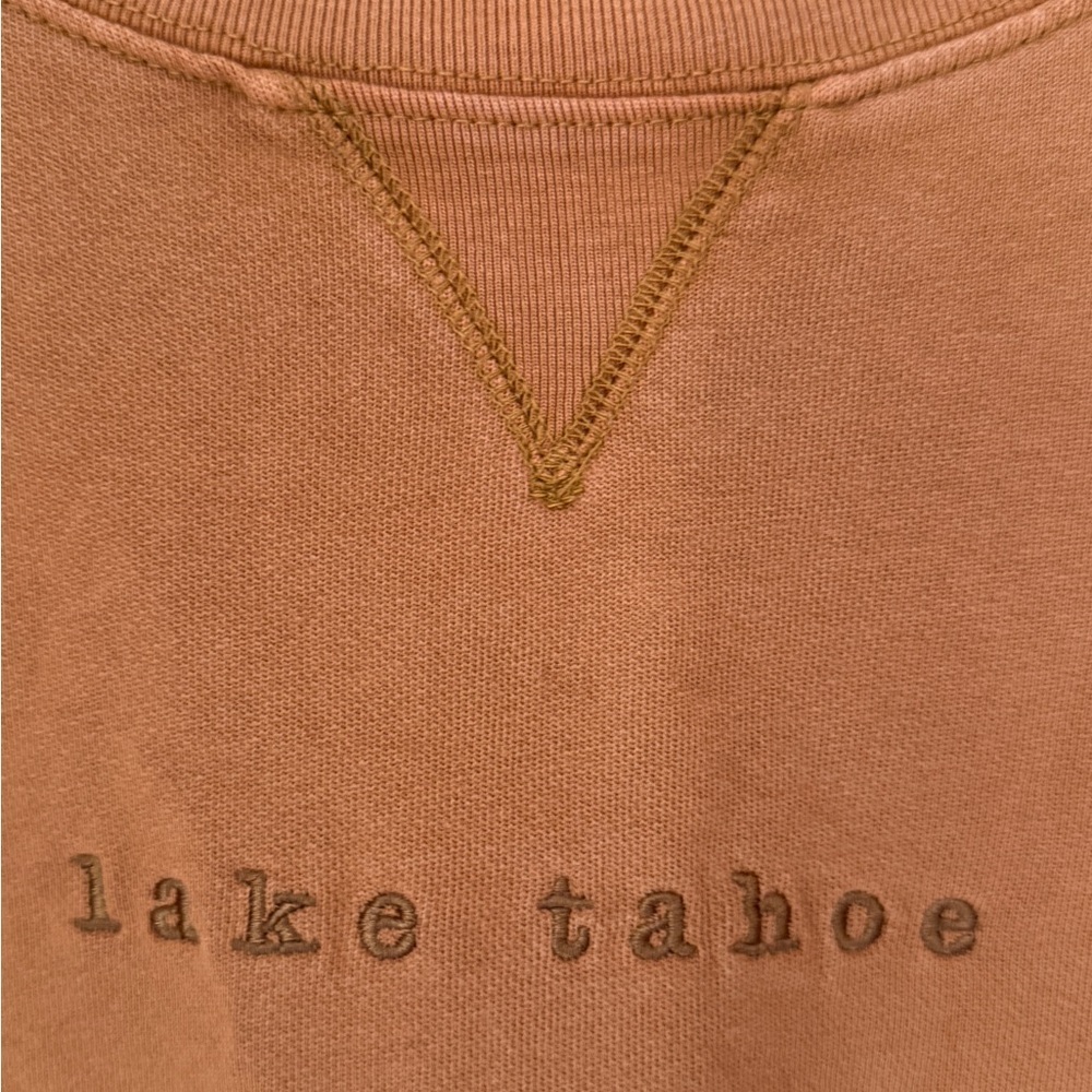 Outfitter Trading Co Women's Small Lake Tahoe Crewneck Sweatshirt Orange Burnt - Picture 5 of 9